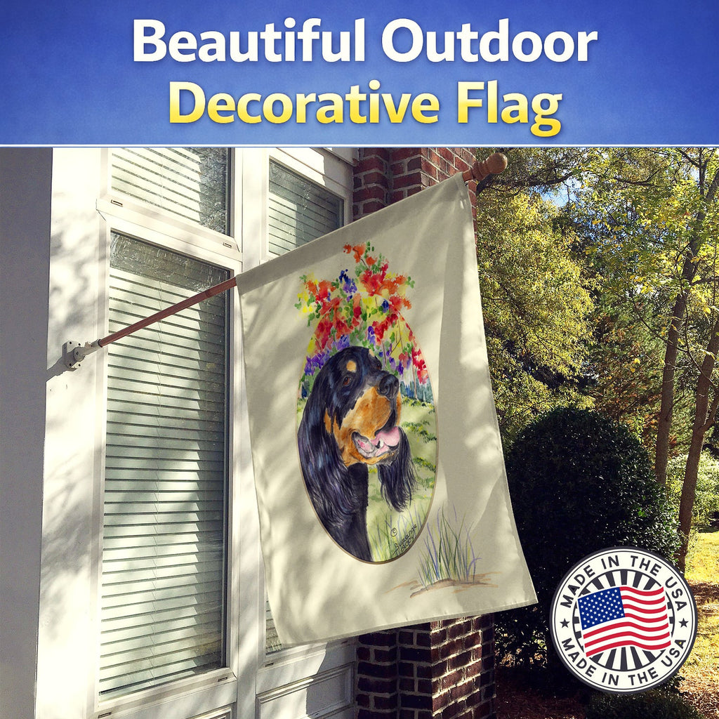 Gordon Setter House Flag 28x40 Porch Sleeve Pole Decorative Outside Yard Banner Artwork Wall Hanging, Polyester