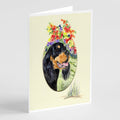 Gordon Setter Greeting Cards Pack of 8 Blank Cards with Envelopes Whimsical A7 Size 5x7