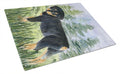 Rottweiler Cutting Board Tempered Glass Kitchen Cutting Surface, Heat Resistant Chopping, Non-Slip Feet, Food Prep & Serving