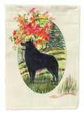 Schipperke House Flag 28x40 Porch Sleeve Pole Decorative Outside Yard Banner Artwork Wall Hanging, Polyester