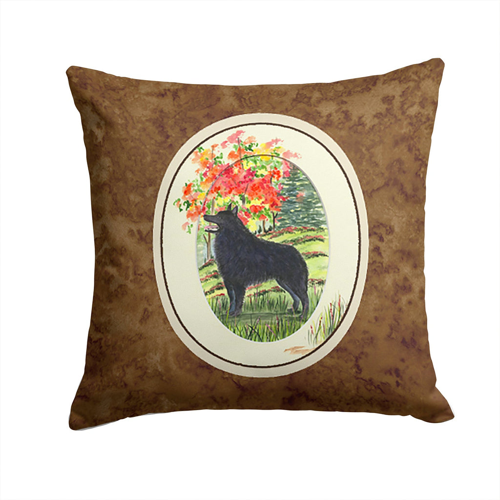 Schipperke Decorative Throw Pillow 14x14 Indoor Outdoor Accent Cushion, Fabric Cover with Insert for Sofa, Bed, Porch & Living Room