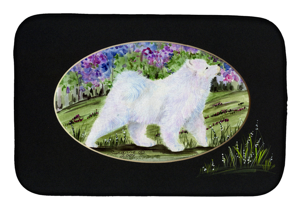 Samoyed Dish Drying Mat Absorbent Dish Drying Mat Pad for Kitchen Counter Dish Drainer Mat for Countertop, 14 x 21", Multicolor
