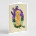 Golden Retriever Greeting Cards Pack of 8 Blank Cards with Envelopes Whimsical A7 Size 5x7