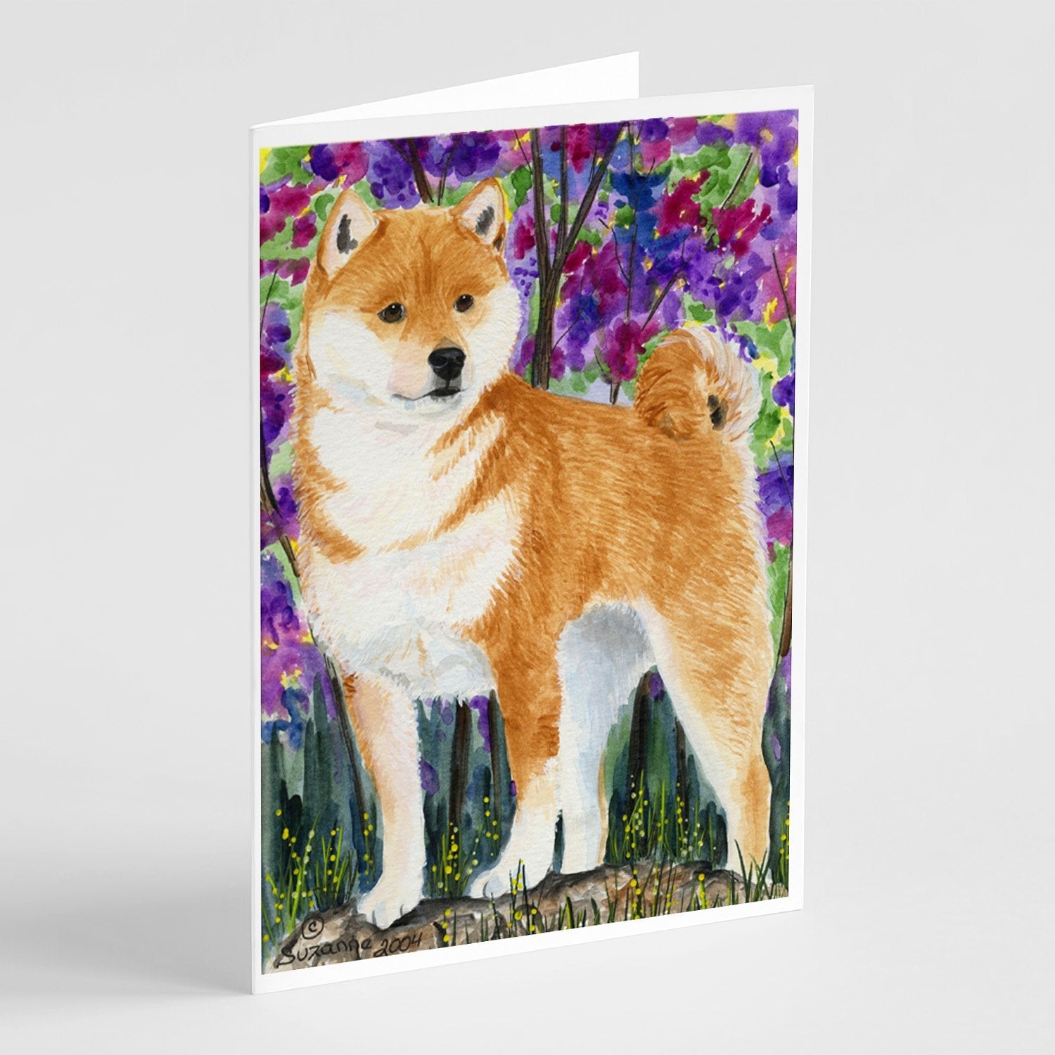 Shiba Inu Greeting Cards Pack of 8 Blank Cards with Envelopes Whimsical A7 Size 5x7