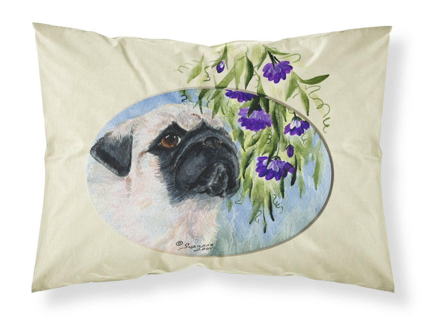 Pug Standard Pillowcase Lightweight Super Soft Easy Care Decorative Artwork Pillowcase, Standard
