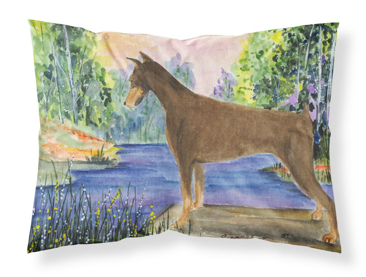 Doberman Standard Pillowcase Lightweight Super Soft Easy Care Decorative Artwork Pillowcase, Standard
