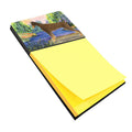 Doberman Watercolor Sticky Note Holder Refillable Dispenser Desk Accessory 3x3 Pad Gift