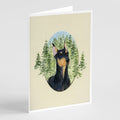 Doberman Greeting Cards Pack of 8 Blank Cards with Envelopes Whimsical A7 Size 5x7