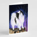 Japanese Chin Greeting Cards Pack of 8 Blank Cards with Envelopes Whimsical A7 Size 5x7