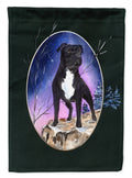 Staffie House Flag 28x40 Porch Sleeve Pole Decorative Outside Yard Banner Artwork Wall Hanging, Polyester