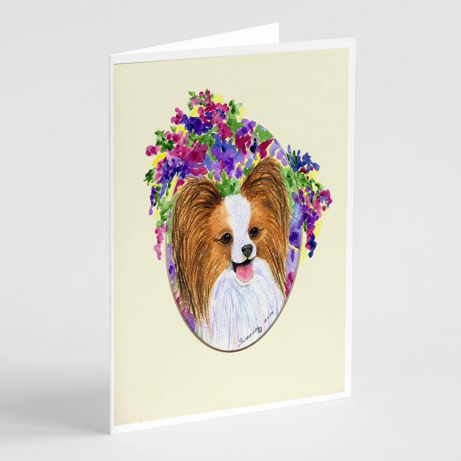 Papillon Greeting Cards Pack of 8 Blank Cards with Envelopes Whimsical A7 Size 5x7