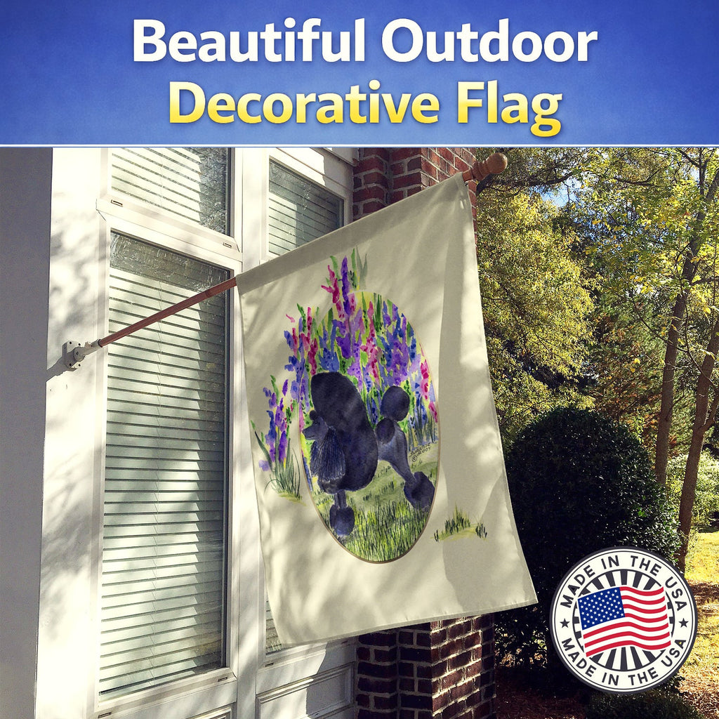 Poodle House Flag 28x40 Porch Sleeve Pole Decorative Outside Yard Banner Artwork Wall Hanging, Polyester
