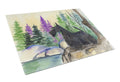 Scottish Terrier Cutting Board Tempered Glass Kitchen Cutting Surface, Heat Resistant Chopping, Non-Slip Feet, Food Prep & Serving