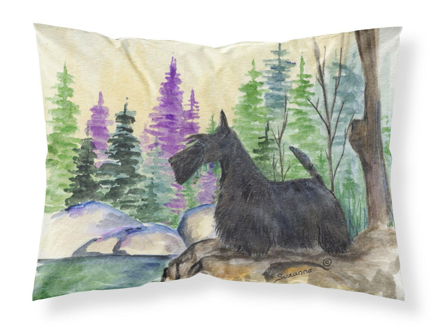 Scottish Terrier Standard Pillowcase Lightweight Super Soft Easy Care Decorative Artwork Pillowcase, Standard