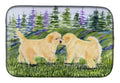 Golden Retriever Dish Drying Mat Absorbent Dish Drying Mat Pad for Kitchen Counter Dish Drainer Mat for Countertop, 14 x 21", Multicolor