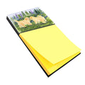 Golden Retriever Watercolor Sticky Note Holder Refillable Dispenser Desk Accessory 3x3 Pad Gift