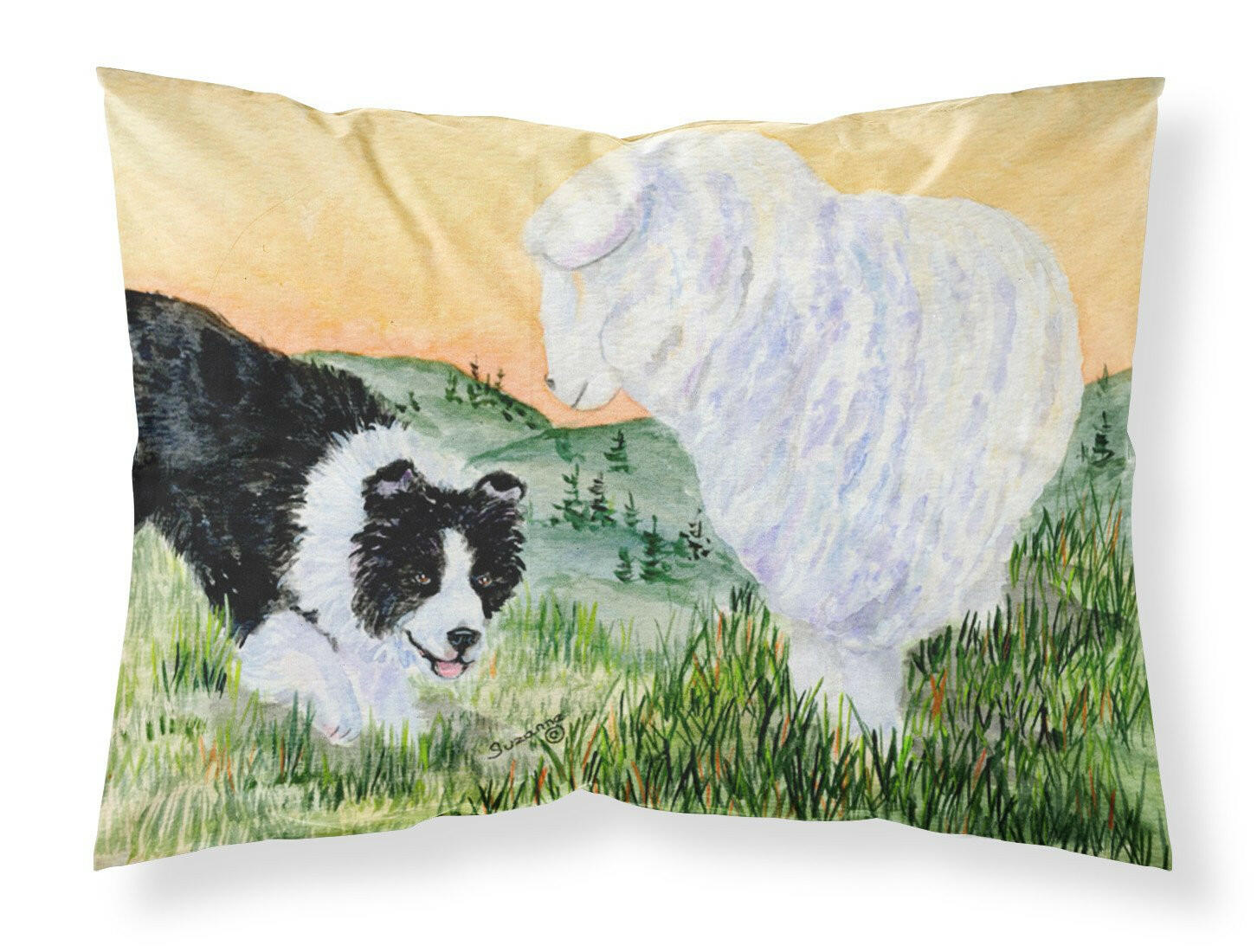 Border Collie Standard Pillowcase Lightweight Super Soft Easy Care Decorative Artwork Pillowcase, Standard