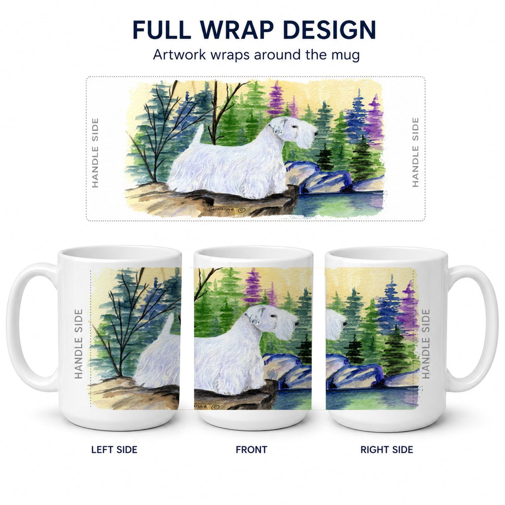 Sealyham Terrier Ceramic Coffee Mug 15 oz Decorative Large C Handle Mug Cup for Tea, Cocoa Hot Chocolate