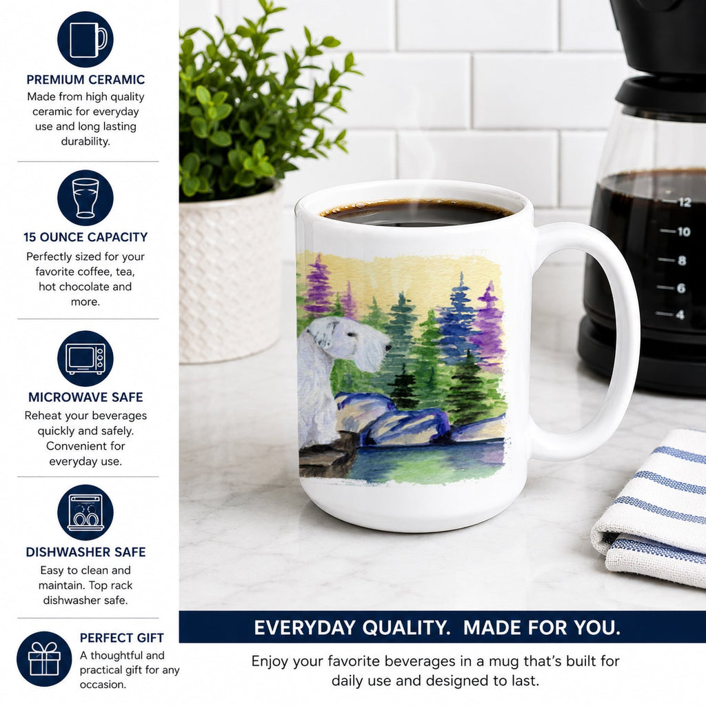 Sealyham Terrier Ceramic Coffee Mug 15 oz Decorative Large C Handle Mug Cup for Tea, Cocoa Hot Chocolate