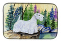 Sealyham Terrier Dish Drying Mat Absorbent Dish Drying Mat Pad for Kitchen Counter Dish Drainer Mat for Countertop, 14 x 21", Multicolor