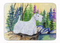Sealyham Terrier Memory Foam Kitchen Mat Machine Washable Anti-Fatigue Cushion Comfort Bath or Kitchen Rug