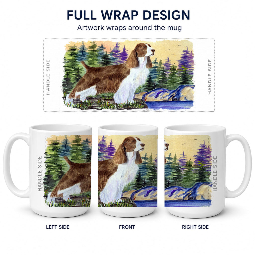 Springer Spaniel Ceramic Coffee Mug 15 oz Decorative Large C Handle Mug Cup for Tea, Cocoa Hot Chocolate