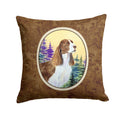 Springer Spaniel Decorative Throw Pillow 14x14 Indoor Outdoor Accent Cushion, Fabric Cover with Insert for Sofa, Bed, Porch & Living Room