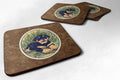 Rottweiler Foam Coasters Set of 4 Cup Coasters for Indoor Outdoor, Tabletop Protection, Anti Slip, Mouse pad Material