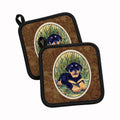 Rottweiler Pot Holder Set of 2 Heat Resistant Quilted Hot Pads 7.5 x 7.5 Inch, Insulated Kitchen Trivets for Cooking & Baking