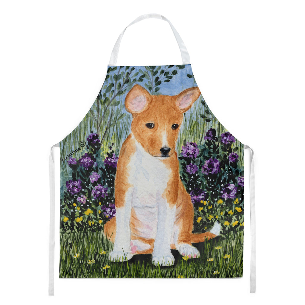 Basenji Apron Cooking Kitchen Server Baking Crafts Gardening for Adult Women Men, Unisex, Large, Multicolor