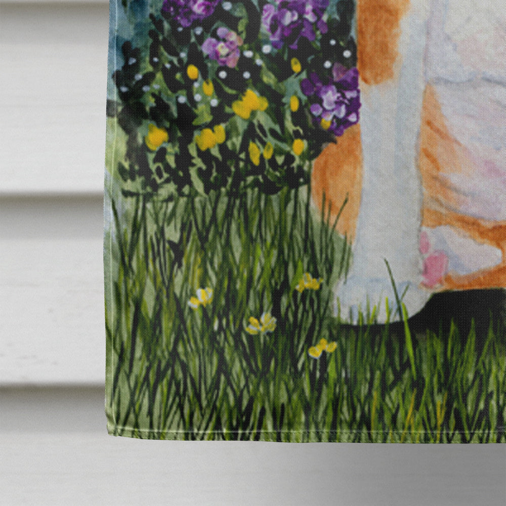 Basenji House Flag 28x40 Porch Sleeve Pole Decorative Outside Yard Banner Artwork Wall Hanging, Polyester