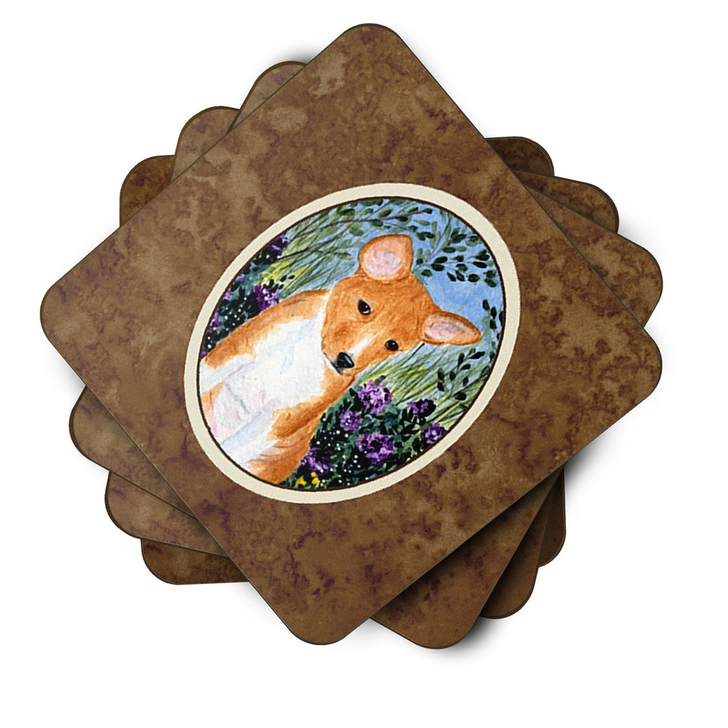 Basenji Foam Coasters Set of 4 Cup Coasters for Indoor Outdoor, Tabletop Protection, Anti Slip, Mouse pad Material