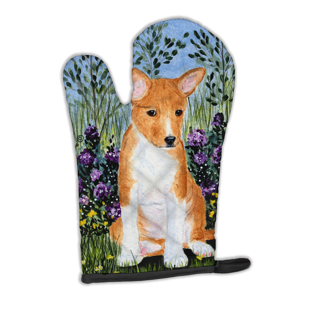 Basenji Oven Mitt Heat Resistant Thick Oven Mitt for Hot Pans and Oven, Kitchen Mitt Protect Hands, Cooking Baking Glove