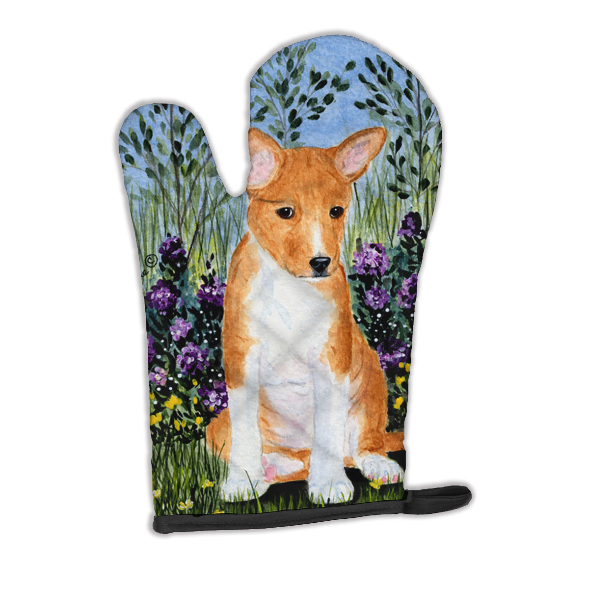 Basenji Oven Mitt Heat Resistant Thick Oven Mitt for Hot Pans and Oven, Kitchen Mitt Protect Hands, Cooking Baking Glove