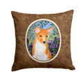 Basenji Decorative Throw Pillow 14x14 Indoor Outdoor Accent Cushion, Fabric Cover with Insert for Sofa, Bed, Porch & Living Room