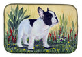 French Bulldog Dish Drying Mat Absorbent Dish Drying Mat Pad for Kitchen Counter Dish Drainer Mat for Countertop, 14 x 21", Multicolor