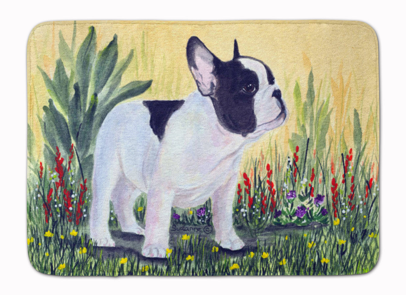 French Bulldog Memory Foam Kitchen Mat Machine Washable Anti-Fatigue Cushion Comfort Bath or Kitchen Rug