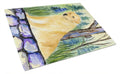 Golden Retriever Cutting Board Tempered Glass Kitchen Cutting Surface, Heat Resistant Chopping, Non-Slip Feet, Food Prep & Serving