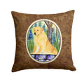 Golden Retriever Decorative Throw Pillow 14x14 Indoor Outdoor Accent Cushion, Fabric Cover with Insert for Sofa, Bed, Porch & Living Room