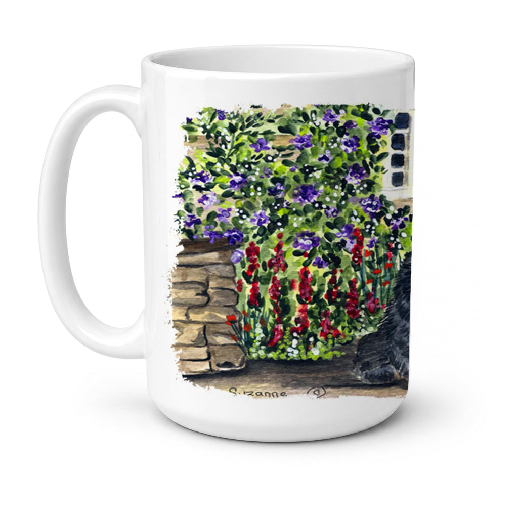 Chow Chow Ceramic Coffee Mug 15 oz Decorative Large C Handle Mug Cup for Tea, Cocoa Hot Chocolate