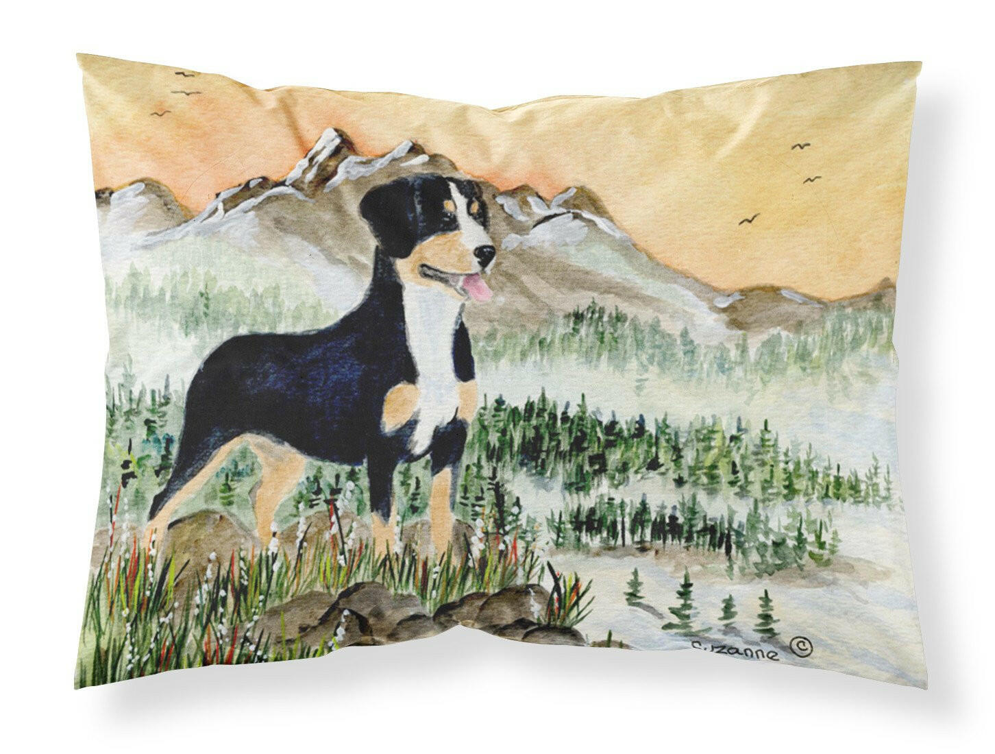 Entlebucher Mountain Dog Standard Pillowcase Lightweight Super Soft Easy Care Decorative Artwork Pillowcase, Standard