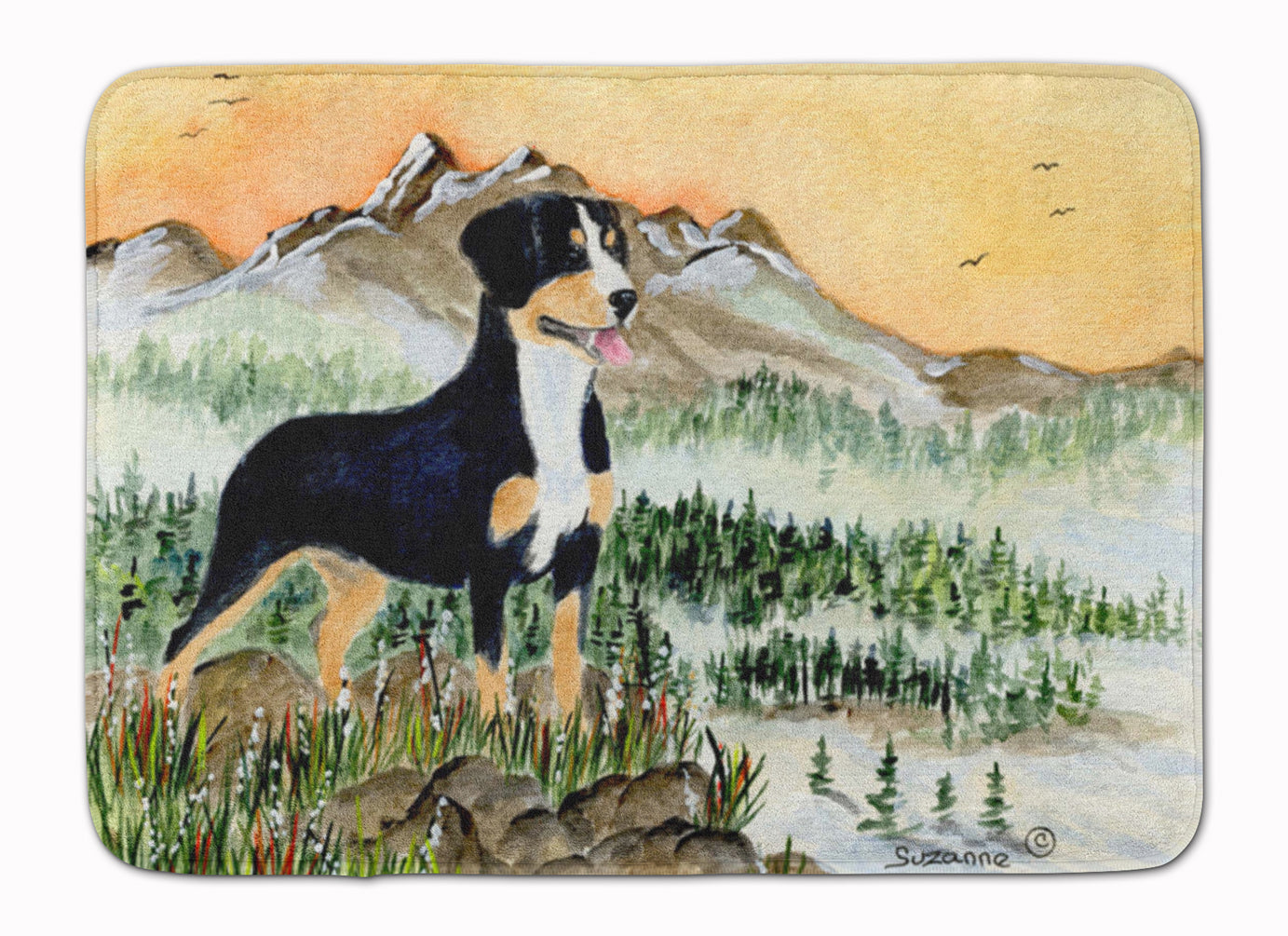 Entlebucher Mountain Dog Memory Foam Kitchen Mat Machine Washable Anti-Fatigue Cushion Comfort Bath or Kitchen Rug