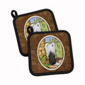 Chinese Crested Pot Holder Set of 2 Heat Resistant Quilted Hot Pads 7.5 x 7.5 Inch, Insulated Kitchen Trivets for Cooking & Baking
