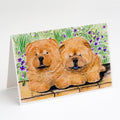 Chow Chow Greeting Cards Pack of 8 Blank Cards with Envelopes Whimsical A7 Size 5x7