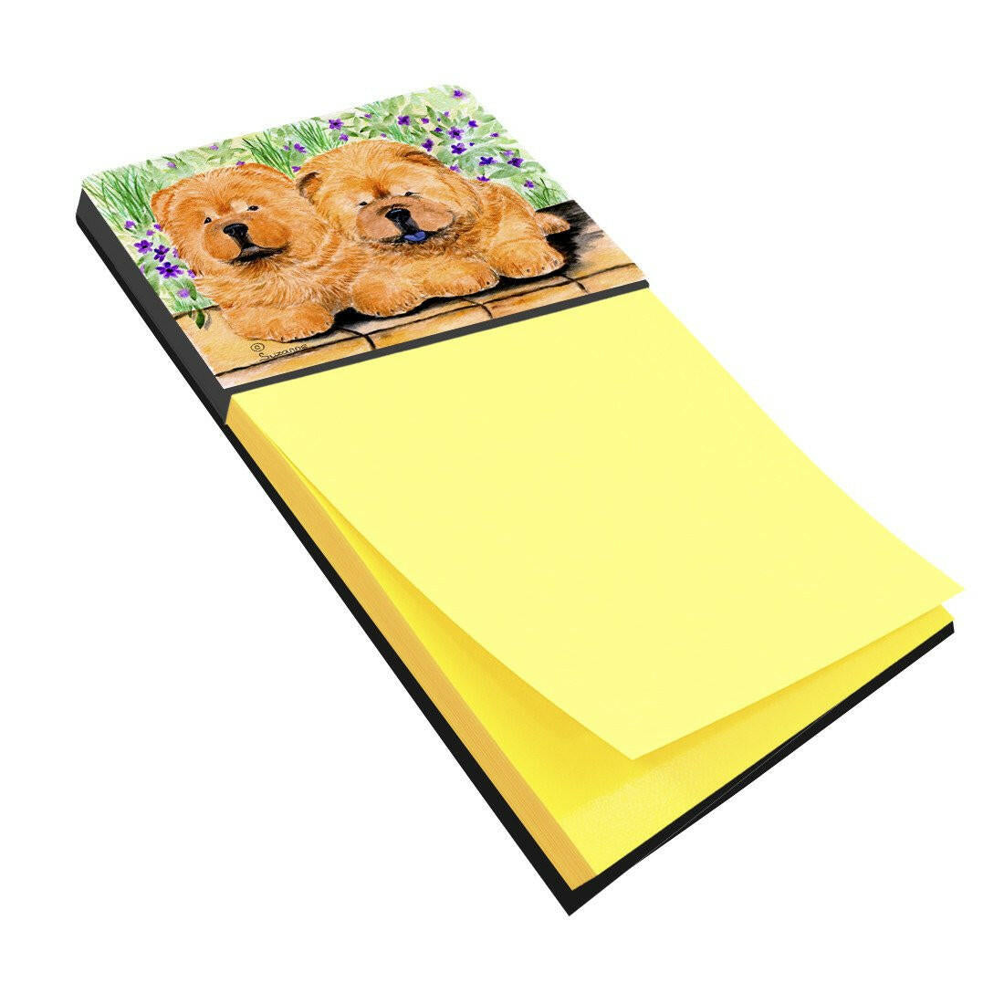 Chow Chow Watercolor Sticky Note Holder Refillable Dispenser Desk Accessory 3x3 Pad Gift