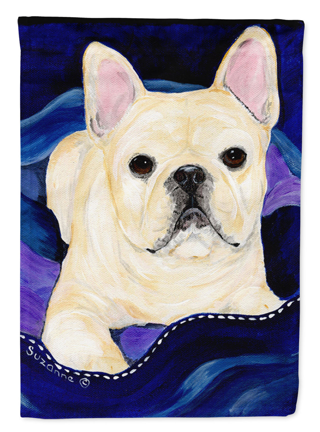 French Bulldog House Flag 28x40 Porch Sleeve Pole Decorative Outside Yard Banner Artwork Wall Hanging, Polyester