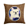 French Bulldog Decorative Throw Pillow 14x14 Indoor Outdoor Accent Cushion, Fabric Cover with Insert for Sofa, Bed, Porch & Living Room