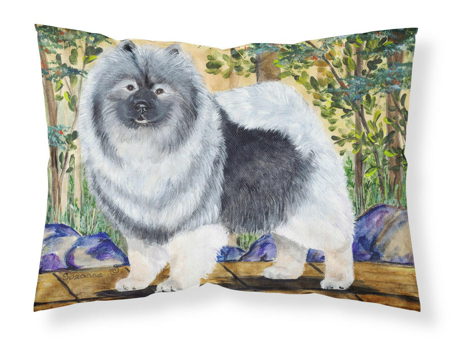 Keeshond Standard Pillowcase Lightweight Super Soft Easy Care Decorative Artwork Pillowcase, Standard