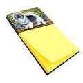 Keeshond Watercolor Sticky Note Holder Refillable Dispenser Desk Accessory 3x3 Pad Gift