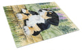 Entlebucher Mountain Dog Cutting Board Tempered Glass Kitchen Cutting Surface, Heat Resistant Chopping, Non-Slip Feet, Food Prep & Serving